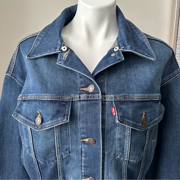 Levi’s Women’s Baby Bubble Trucker Jacket Size S - Picture 3 of 16